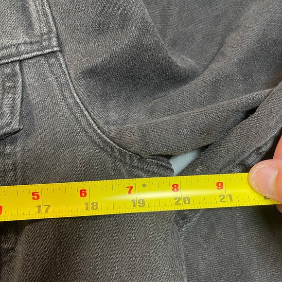 Free People Women's Jacket Size Medium Black Washed Denim Trucker - Picture 6 of 7